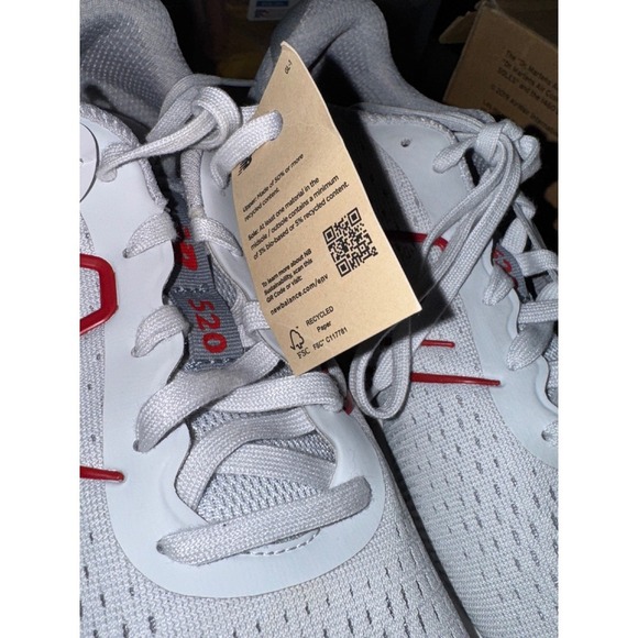 New Balance 520v8 Wide Running Shoes Men\'s Size 8 Wide4E Grey Red Comfort New‎ main image 4